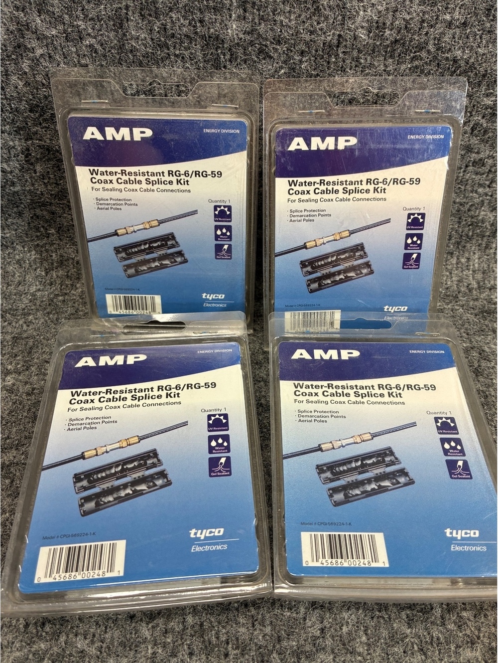 AMP Water-Resistant RG-6/RG-59 Coax Cable Splice Kit